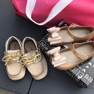 Girls size 7 shoes Melissa and Sperrys